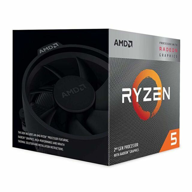 AMD Ryzen 5 3400G 3.7GHz 4 Core Wraith Spire Cooler Processor for