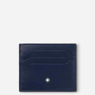 Men card wallet Montblanc Meinsterstuck 131694 blue leather slim