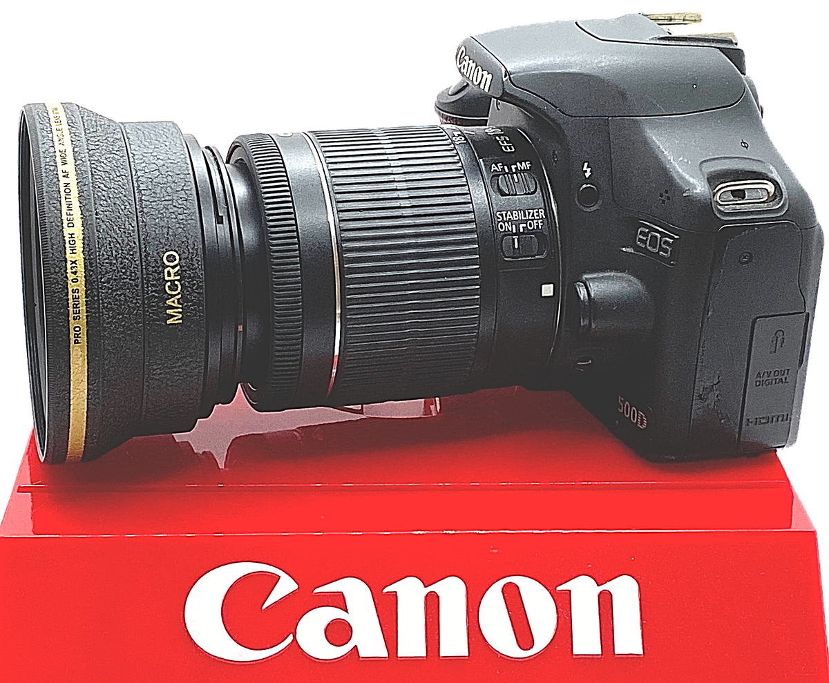HD WIDE ANGLE LENS + MACRO FOR Canon EOS Rebel T6 with 18-55mm 75