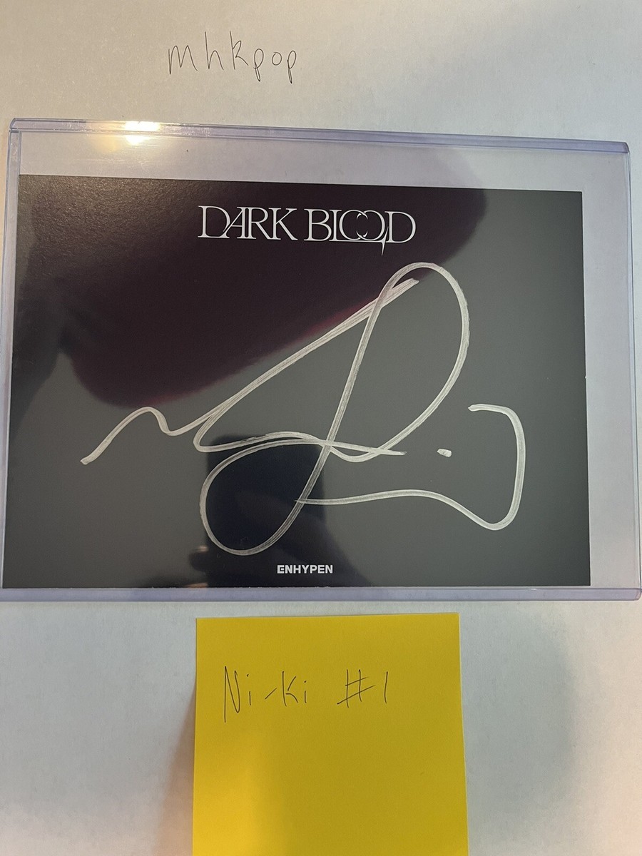 enhypen darkblood 直筆 全員サイン ポストカード enhypen darkblood