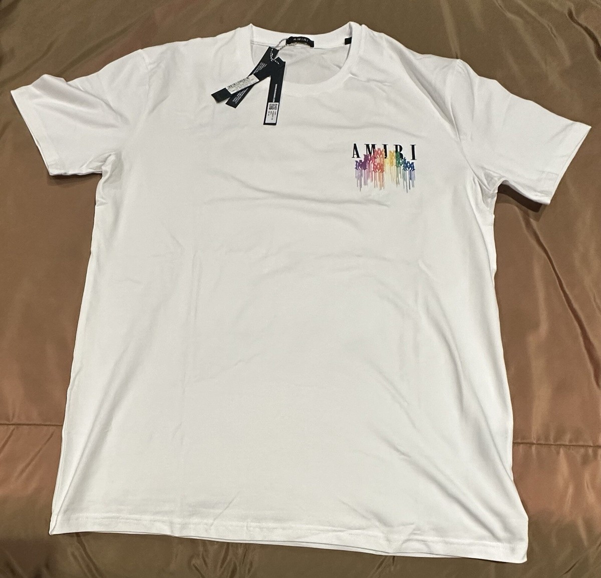 AMIRI ホワイト Tシャツ ロゴプリント AMIRI logo-print Cotton T