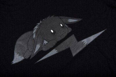 Pokemon x Fragment 'Eevee' Tee Black Size Medium Thunderbolt