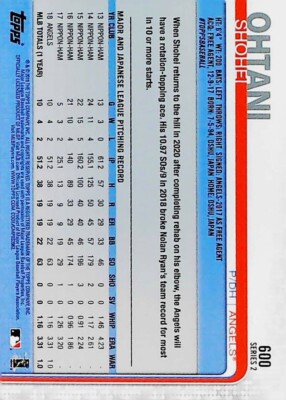 2019 Topps Series 1 #600 Shohei Ohtani All Star Rookie Gold Cup | eBay