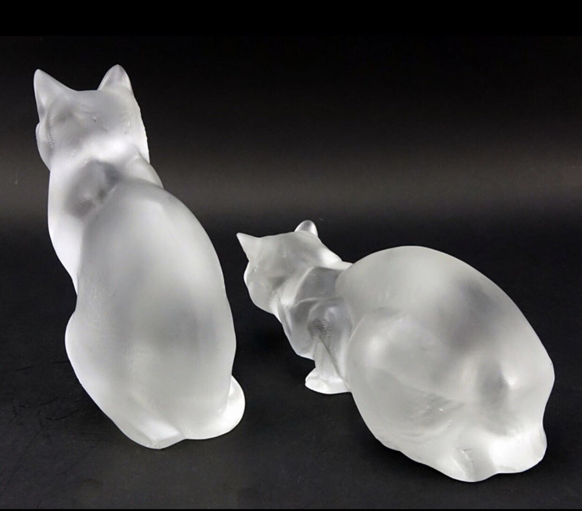 LALIQUE 猫のクリスタル彫刻 LALIQUE 猫のクリスタル彫刻 LALIQUE 猫の