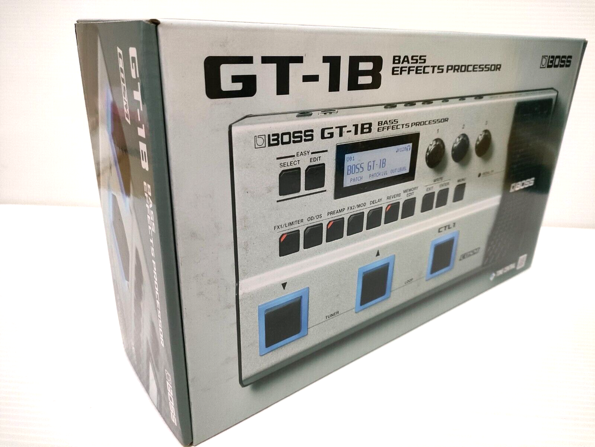 Boss GT-1B Bass Effects Processor Guitar Pedal Silver Brand W305 x