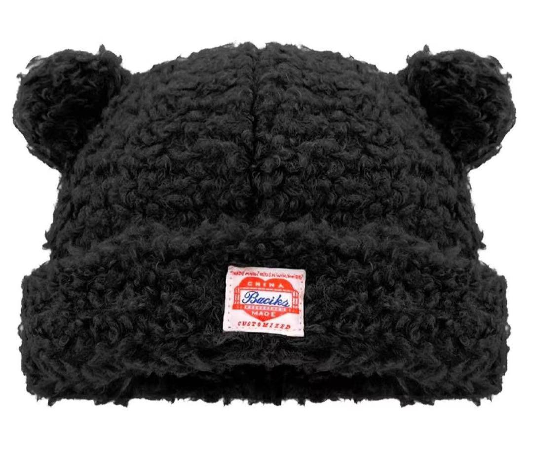 Basics bear beanie Black M 帽子 Basics bear beanie Black M BASICKS