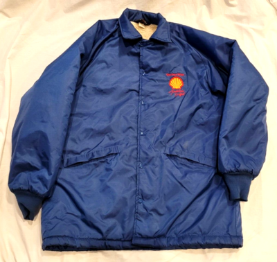 Shell Gas Service Station Jacket Size Large Blue Vintage Men's | eBay