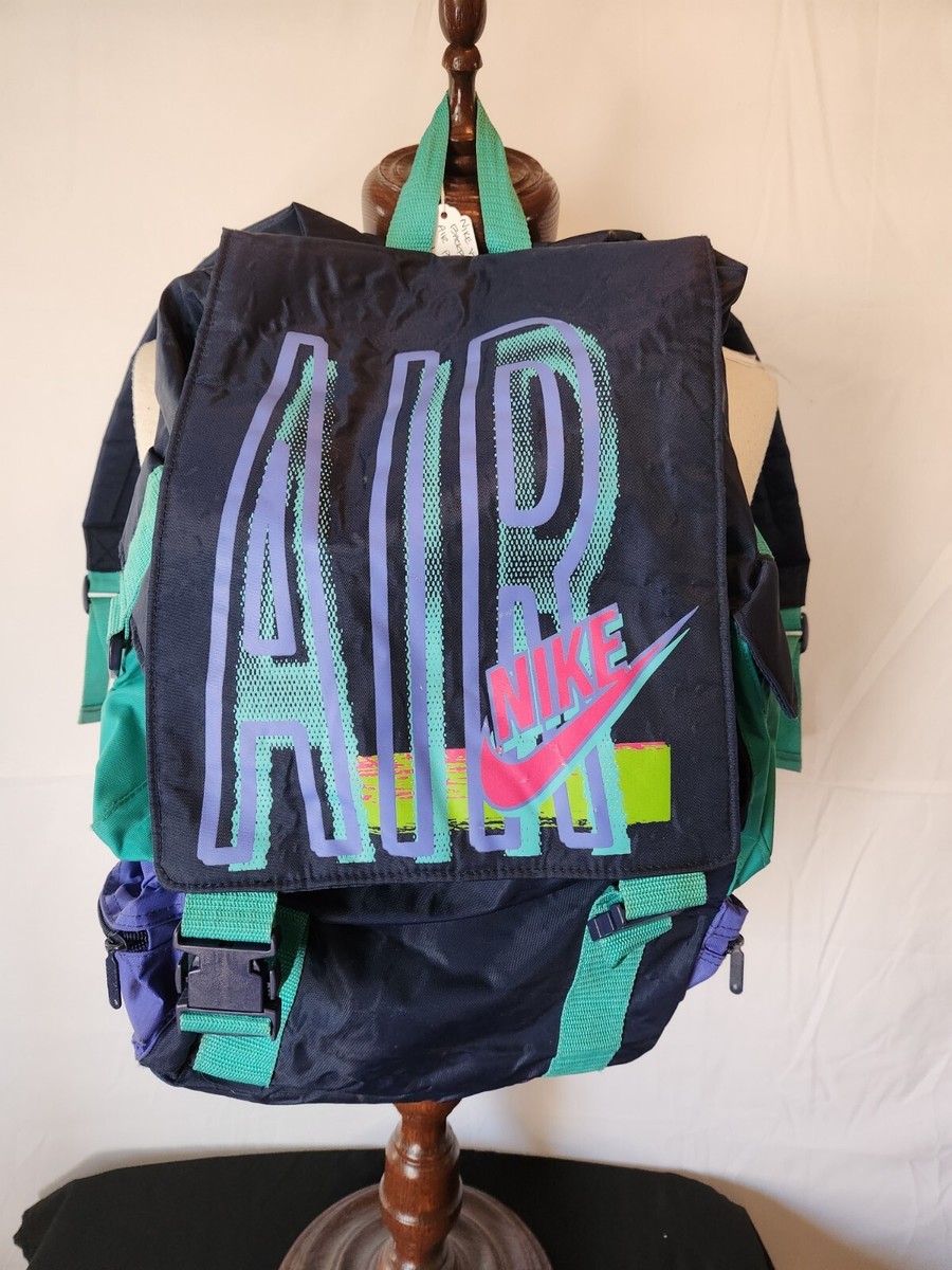 🔥🚨Vintage 80s 90s Nike Air Backpack Multicolor Purple/Turquoise