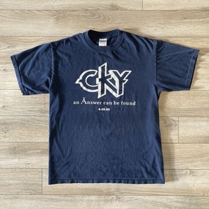 ヴィンテージ✨CKY Tシャツ クラシックロゴ ブルー ヴィンテージ✨CKY