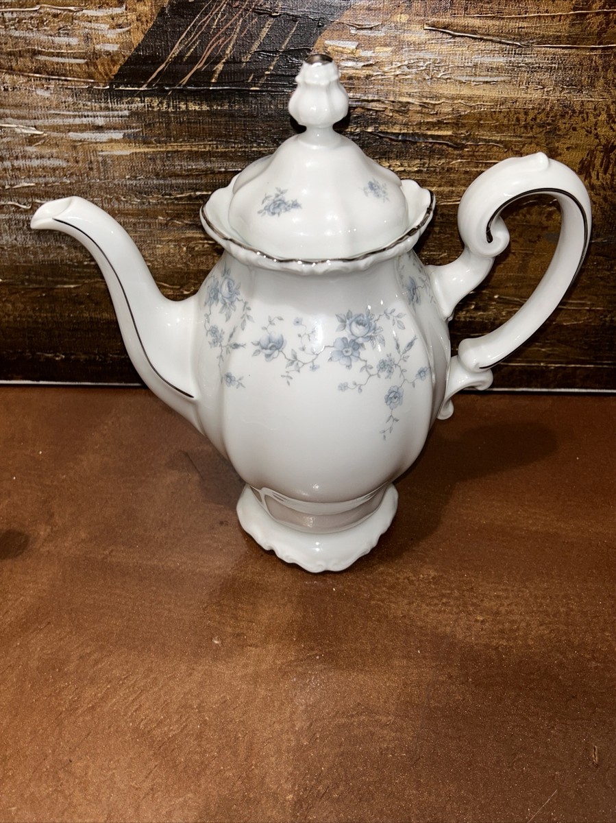 VTG Johann Haviland 9 Piece Blue Garland Teapot+Tea for 2 Set