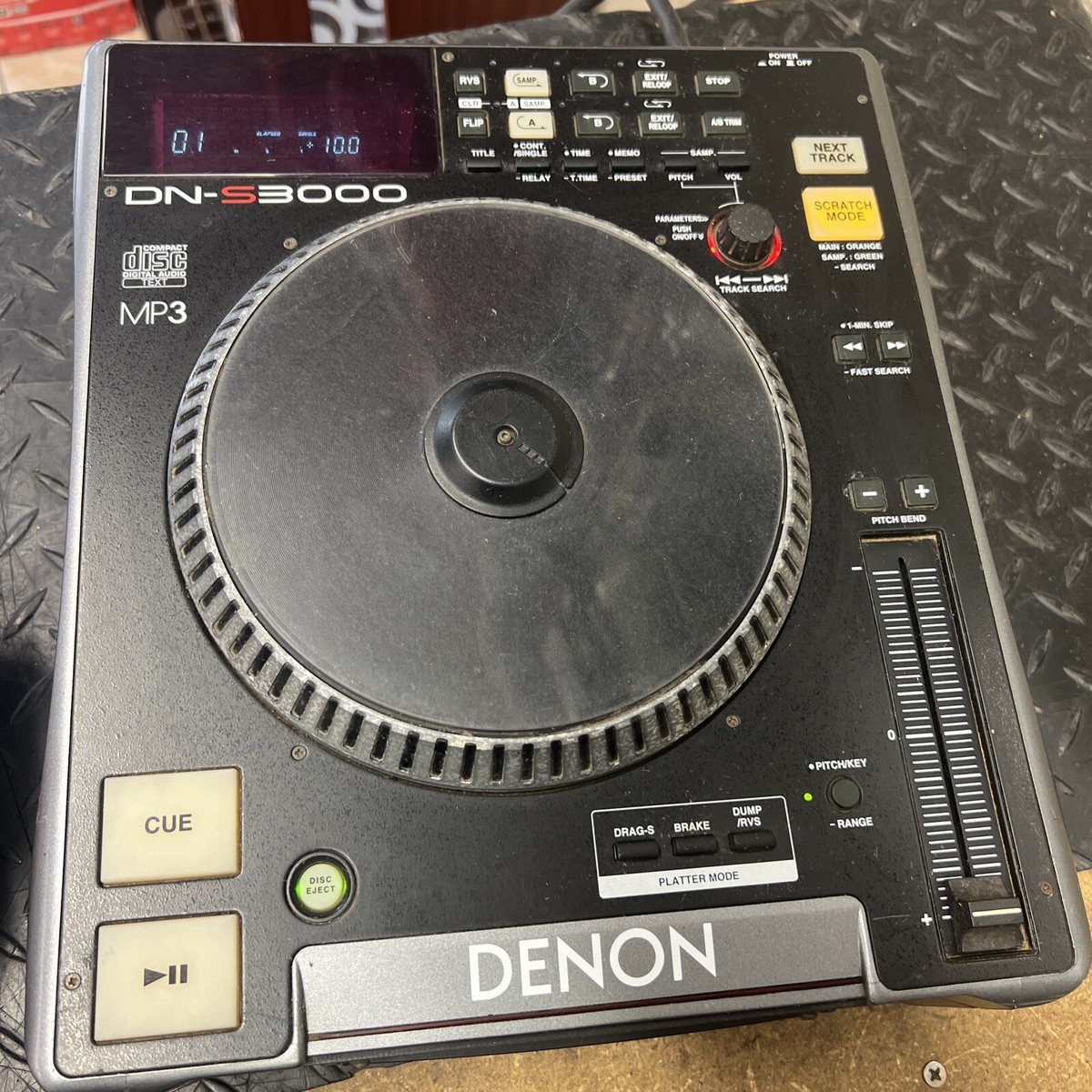 DENON DN-S3000 Digital Turntable CDJ Table Top DJ CD MP3 BlacK