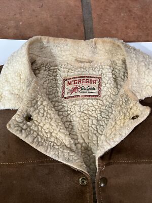 Vintage McGregor Suede Jacket Sherpa Lining 1950s~Awesome Piece