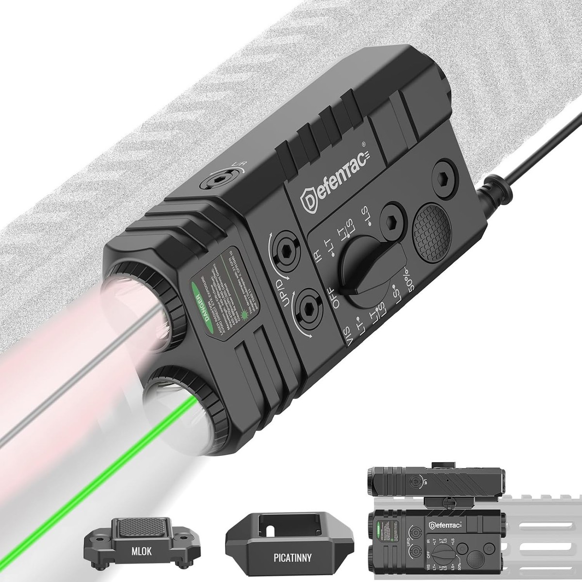 DEFENTAC Green/IR Laser and 4-IN-1 Combo, Light Combo | eBay