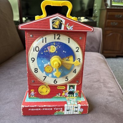 FISHER PRICE MUSIC BOX TEACHING CLOCK-# 998-VTG | eBay