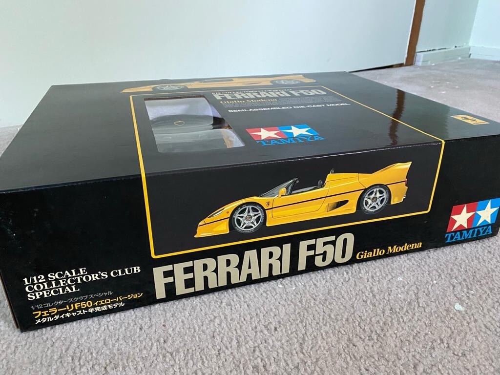 1/12 scale TAMIYA Ferrari F50 Yellow Collector's Club Special NIB