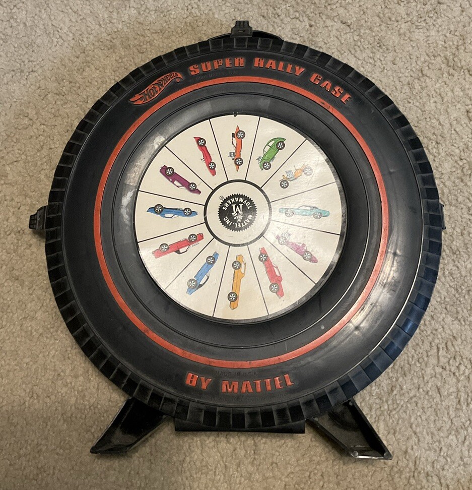 1968 Original Mattel Hot Wheels Super Rally Case Black with Red