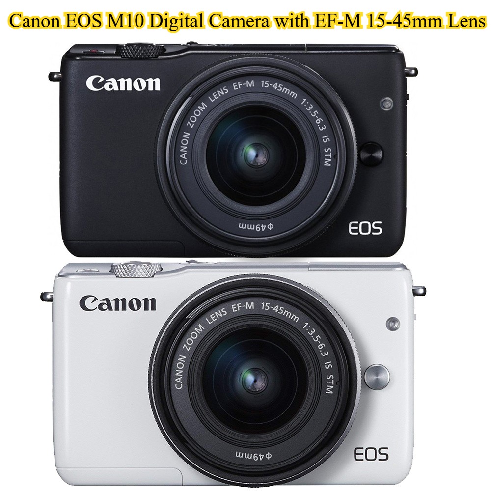 Canon EOS M10 Mirrorless Digital Camera 18.0MP with EF-M 15-45mm