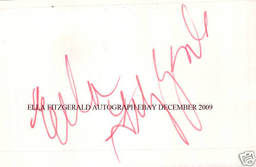 Ella Fitzgerald autograph | eBay