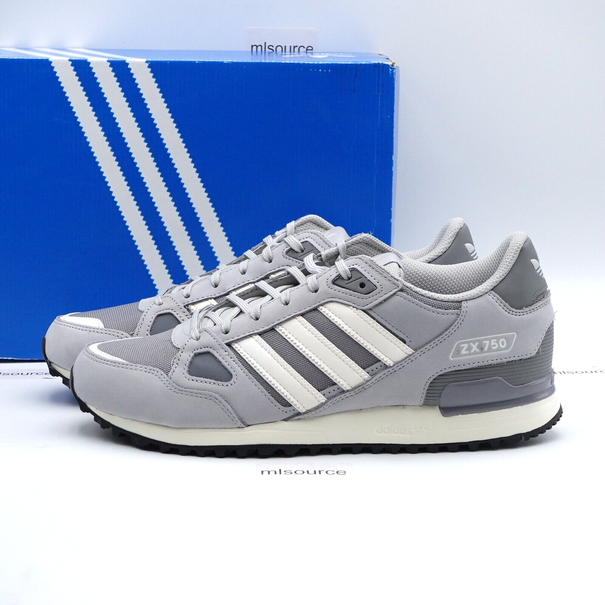 Size 11.5 Men's adidas Originals ZX 750 Sneakers IE7130 Grey/White