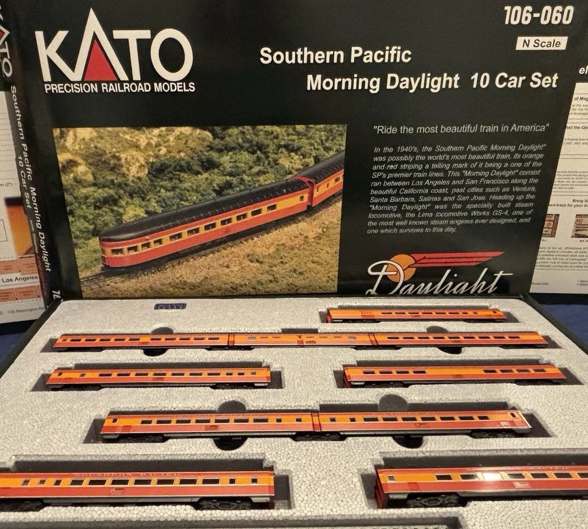 KATO 外国型鉄道模型 Morning Daylight 10 Car Set KATO N 106-060