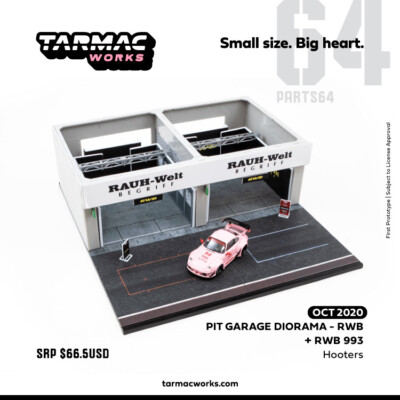 Tarmac works TW scene with car model set 1:64 PIT GARAGE DIORAMA