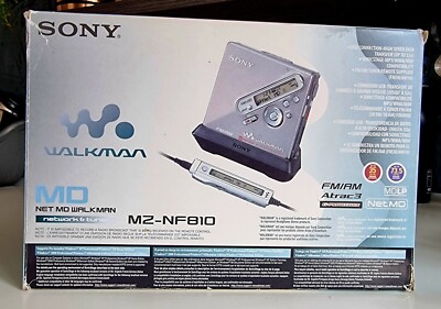 New Sony Walkman MZ-NF810 Net MD/Radio Discman Recorder Boxed +