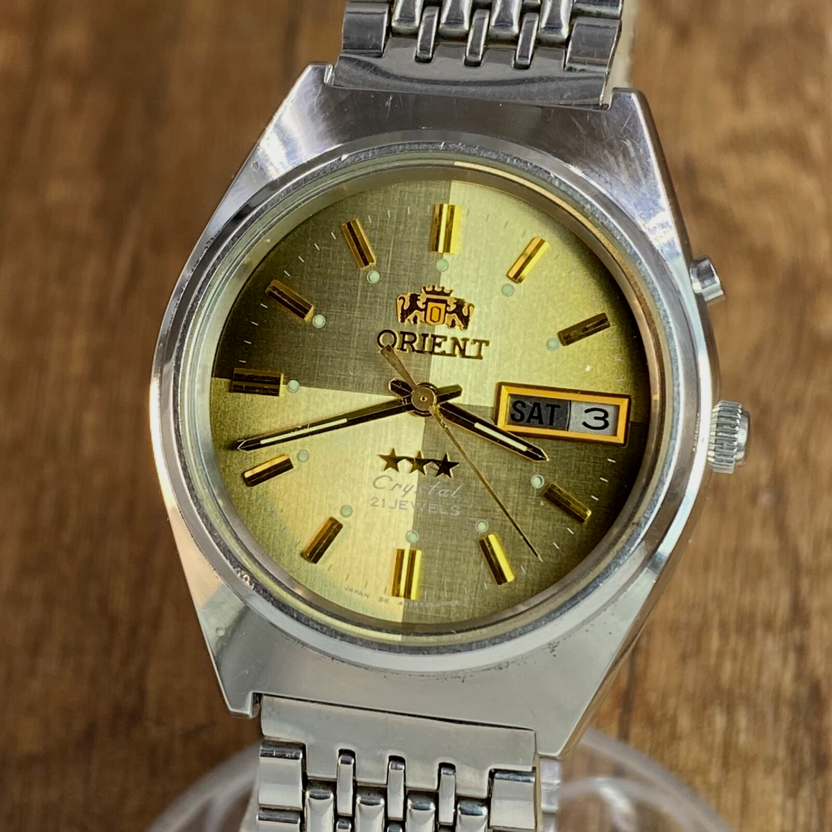 Orient 3 stars Crystal vintage automatic 21 jewels Japan mens