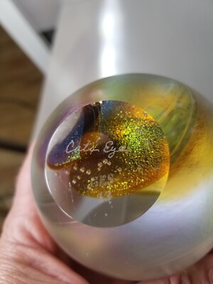 Glass Eye Studio 1985 USA ペーパーウエイト Glass Eye Studio 1985