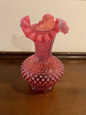 Fenton Art Glass ピンクガラス製ピッチャー 17cm Fenton Art Glass