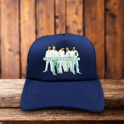 Backstreet Boys Mens Trucker Hat Navy Snapback Retro Millennium