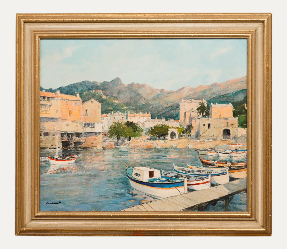 Claude Jousset (b.1935) - Framed 20th Century Oil, Petit Port en