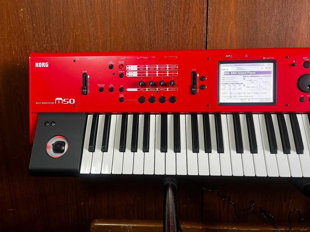 KORG M50-61 61-Key Compact Music Workstation RED Limited edition w