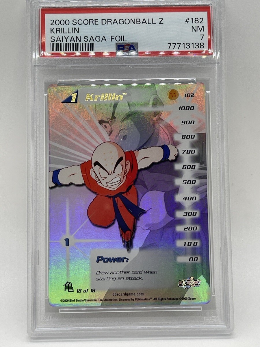Krillin 2000 Score Saiyan Saga Hi-Tech Foil #182 PSA 7 NM Dragon