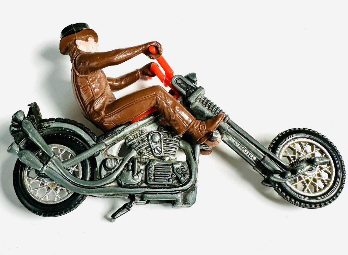 Hot Wheels Rrrumblers 1971 Mean Machine Motorcycle Bike w/ Brown