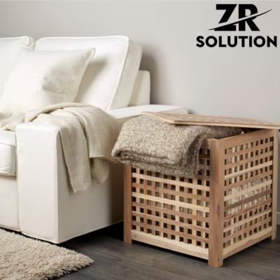 IKEA イケア◇HOL ホール◇ナチュラルウッド◇木製収納ボックス