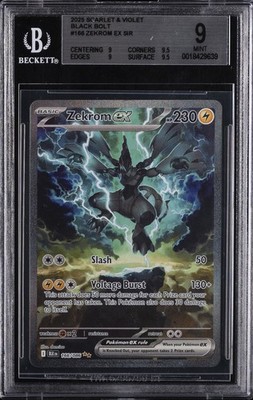 2025 POKEMON BLACK BOLT #166/086 ZEKROM EX BGS 9 | eBay