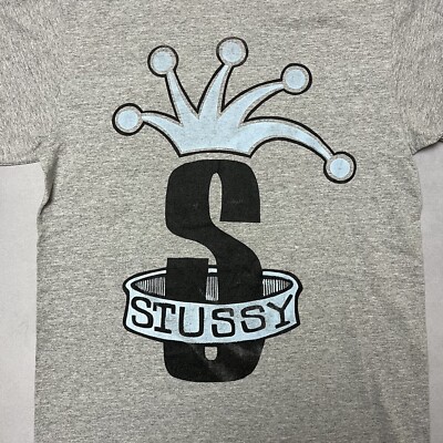 Vintage 90s Stussy Crown Jester Made In USA Single Stitch T Shirt