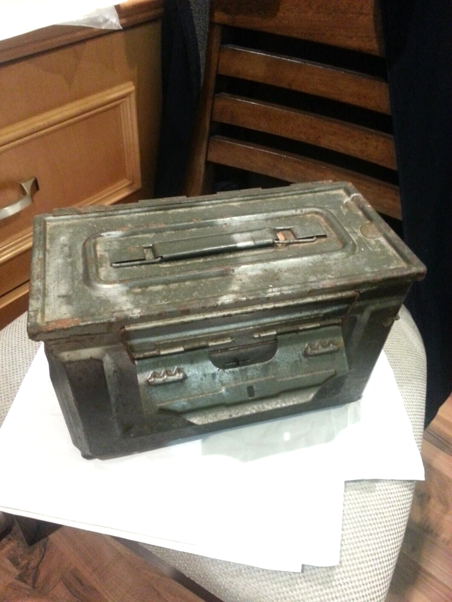 Vintage Military Metal Ammunition Box (Amm Box Cal. 50M2) | eBay
