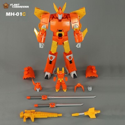 MHZ TOYS MH-01C Orange Hurricane Cyclonus 2.0 Action Figure Robot