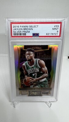 2016-17 Panini Select Jaylen Brown Silver Prizm Rookie RC #33 PSA