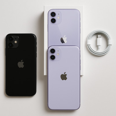 Apple iPhone 11 64GB Fully Unlocked GSM/CDMA -Purple/Black