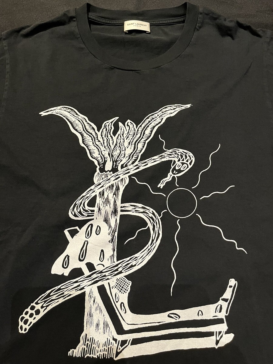 SAINT LAURENT PARIS SERPENT TREE OF LIFE TSHIRT YVES SMALL S YSL