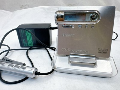 Sony Walkman MZ-N10 Silver MDLP Net MD Recorder w/ Remote Dock AC