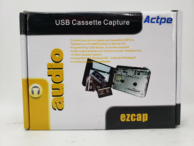 Ezcap USB Cassette Tape Capture Converter to Mp3 for Audio / Music