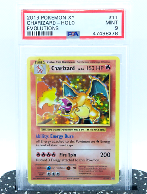 PSA 9 CHARIZARD 11/108 Holo Rare XY Evolutions 2016 - Pokemon Card