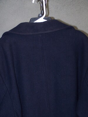 JORDAN CRAIG Pea Coat Adult 2XL XXL Black Thick Wool Blend Long