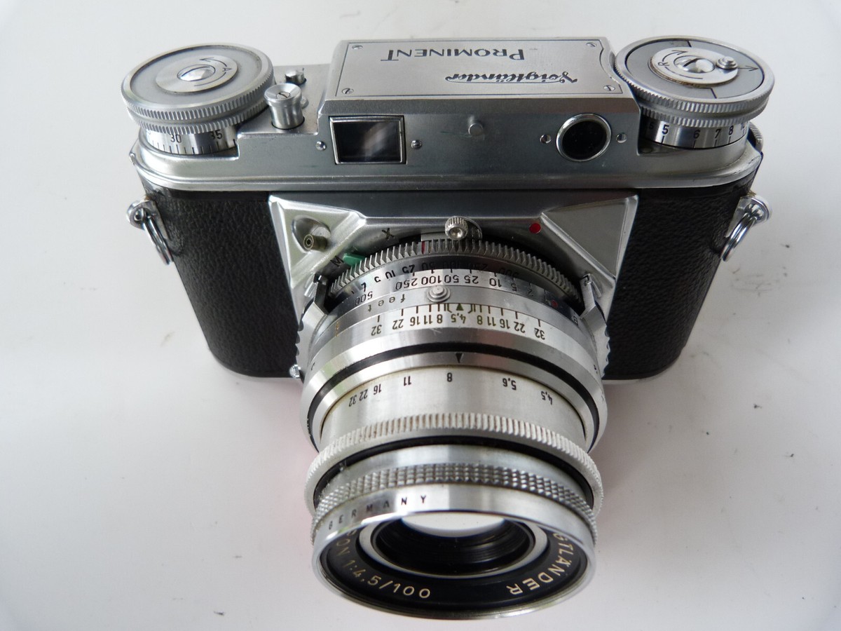 VINTAGE Voigtlander Prominent 35mm camera w/Dynaron 4.5 100mm.READ