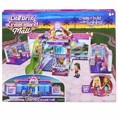 Lite Brix Sunset Island Mall Girls Building Playset | eBay