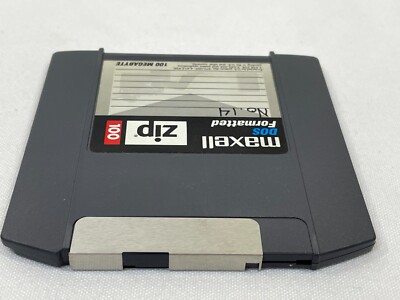 Used Maxell DOS Formatted ZIP 100 ZIP100 100MB Disk - Tested and