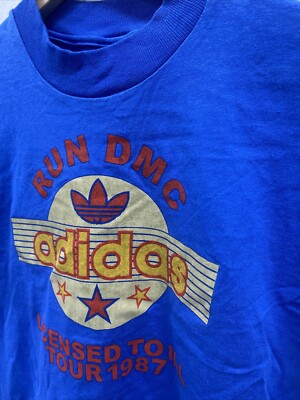 Vintage Run DMC Rap Tee Beastie Boys Licensed To Ill Adidas Tour